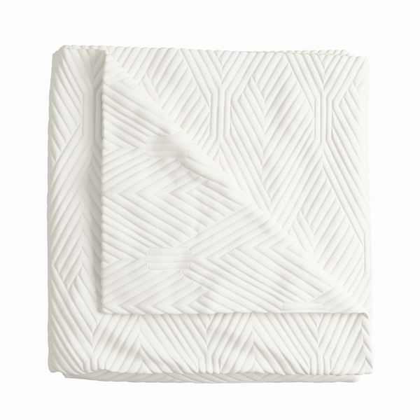 Azora Quilted Throw - White